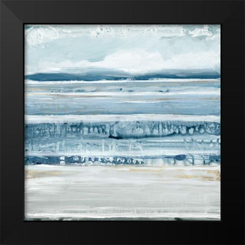 Blue Marble II  Black Modern Wood Framed Art Print by Lera