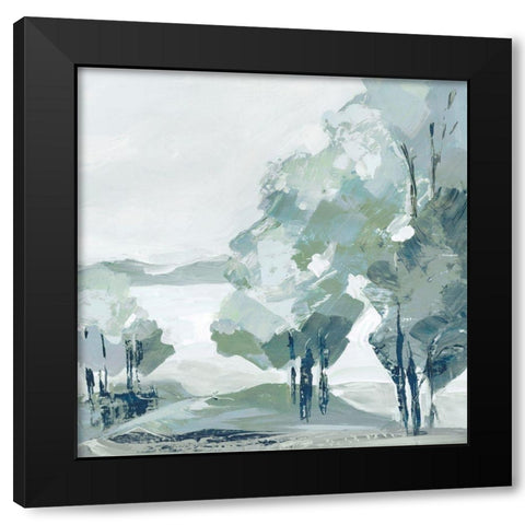 Blue Tree Forest II  Black Modern Wood Framed Art Print by Lera