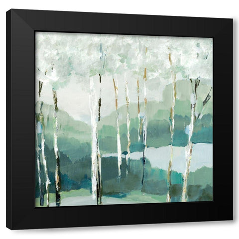 Quiet Birch Forest II  Black Modern Wood Framed Art Print with Double Matting by Lera