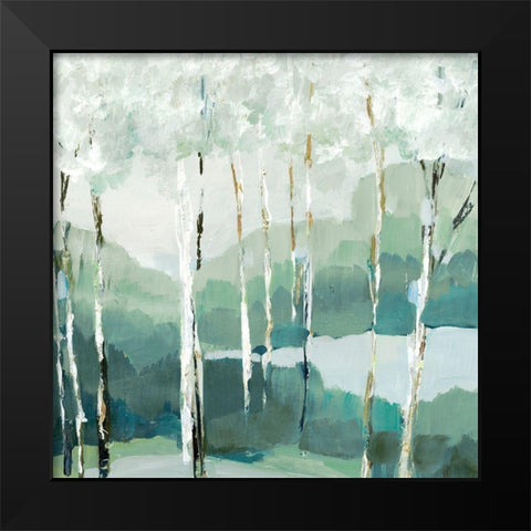 Quiet Birch Forest II  Black Modern Wood Framed Art Print by Lera