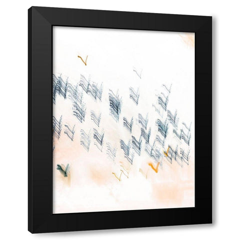Brush Drag II Black Modern Wood Framed Art Print by Mourier, Lily