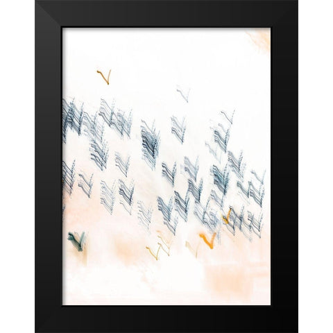Brush Drag II Black Modern Wood Framed Art Print by Mourier, Lily
