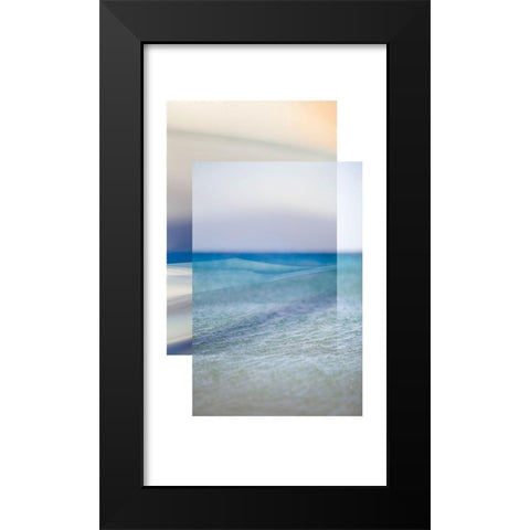 Beach Contrast Black Modern Wood Framed Art Print by Delva, Florence