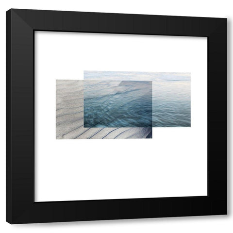 Beach Sand Black Modern Wood Framed Art Print by Mourier, Lily