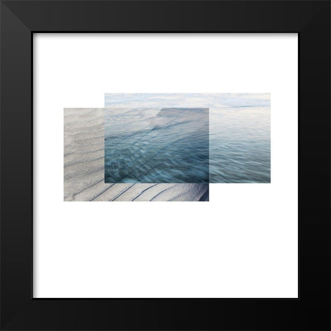Beach Sand Black Modern Wood Framed Art Print by Mourier, Lily