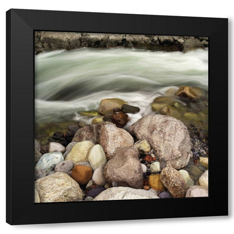 Rushing By Black Modern Wood Framed Art Print with Double Matting by Levit, Keith