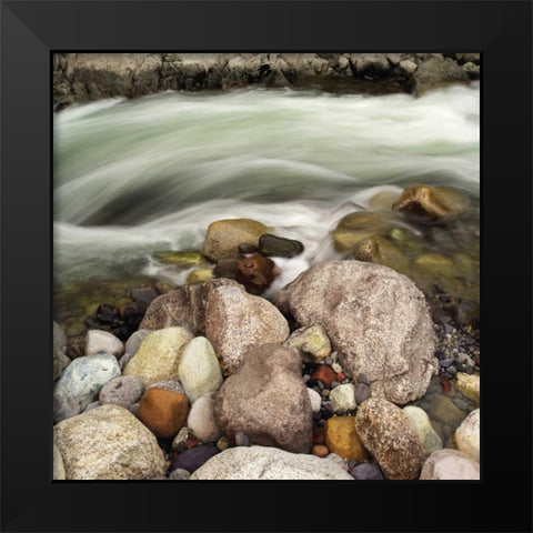 Rushing By Black Modern Wood Framed Art Print by Levit, Keith