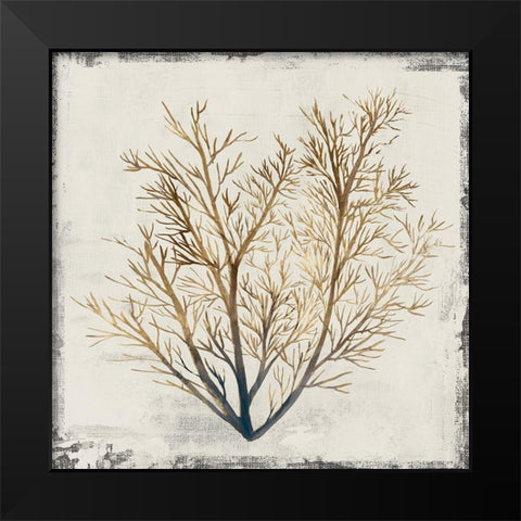 Yellow Coral II Black Modern Wood Framed Art Print by Lily K