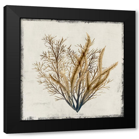 Yellow Coral III Black Modern Wood Framed Art Print with Double Matting by Lily K