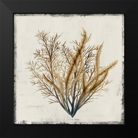Yellow Coral III Black Modern Wood Framed Art Print by Lily K