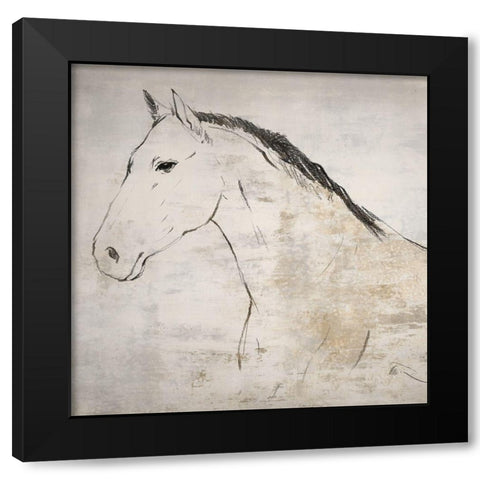 Horse I  Black Modern Wood Framed Art Print by Lily K