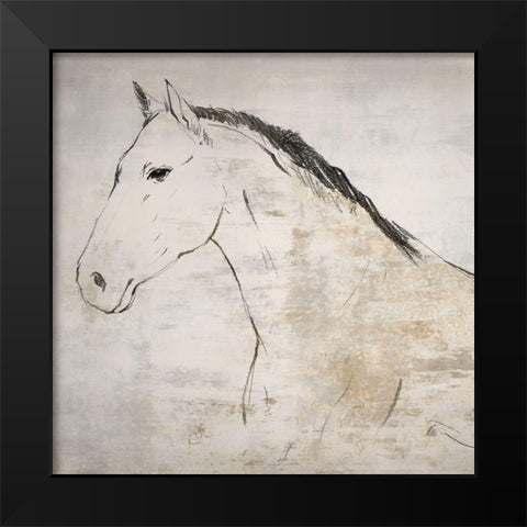 Horse I  Black Modern Wood Framed Art Print by Lily K