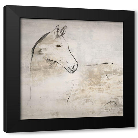 Horse II  Black Modern Wood Framed Art Print by Lily K