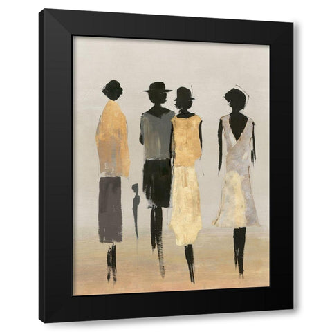Fashionable Ladies II  Black Modern Wood Framed Art Print by Lily K