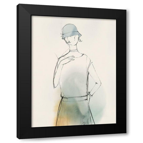 Fashion Girl I  Black Modern Wood Framed Art Print by Lily K