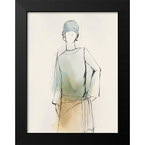 Fashion Girl II Black Modern Wood Framed Art Print by Lily K