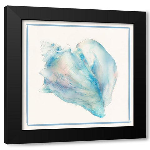 Seashell Serenade I Black Modern Wood Framed Art Print with Double Matting by Lily K
