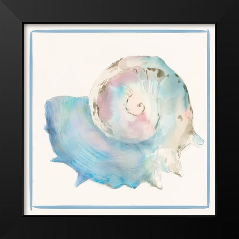 Seashell Serenade II Black Modern Wood Framed Art Print by Lily K