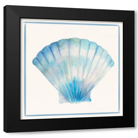 Seashell Serenade III Black Modern Wood Framed Art Print with Double Matting by Lily K