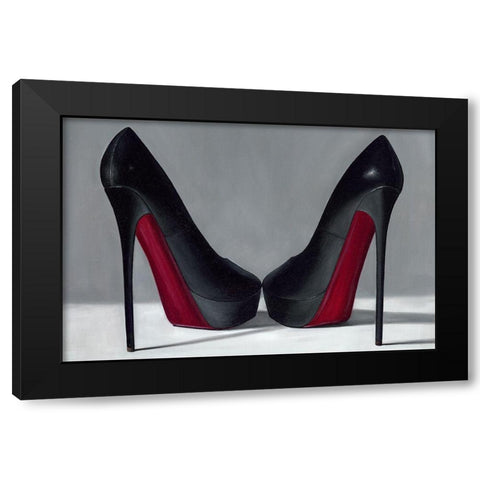 Paired to Chic I Black Modern Wood Framed Art Print with Double Matting by Helman, Joanne