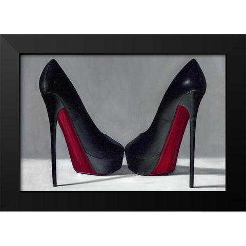 Paired to Chic I Black Modern Wood Framed Art Print by Helman, Joanne