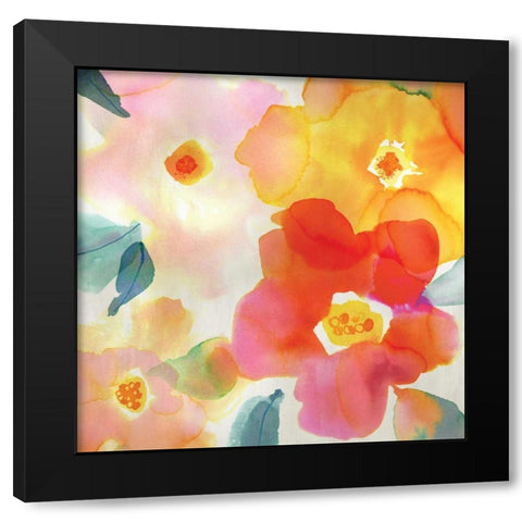 So Happy I  Black Modern Wood Framed Art Print with Double Matting by Berg, Margaret