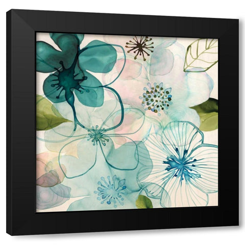 Water Blossoms I Black Modern Wood Framed Art Print by Berg, Margaret