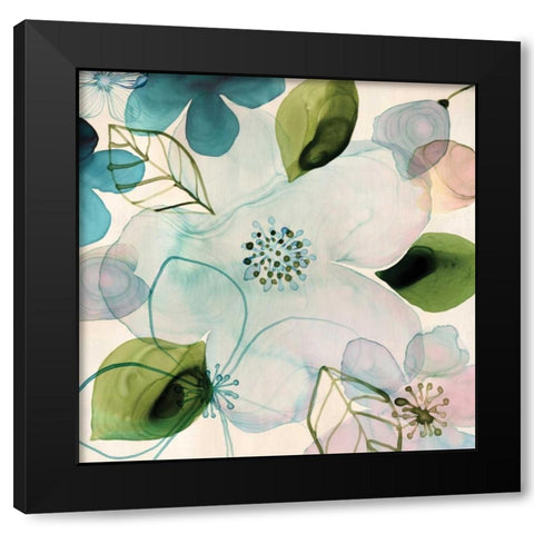 Water Blossoms II Black Modern Wood Framed Art Print with Double Matting by Berg, Margaret