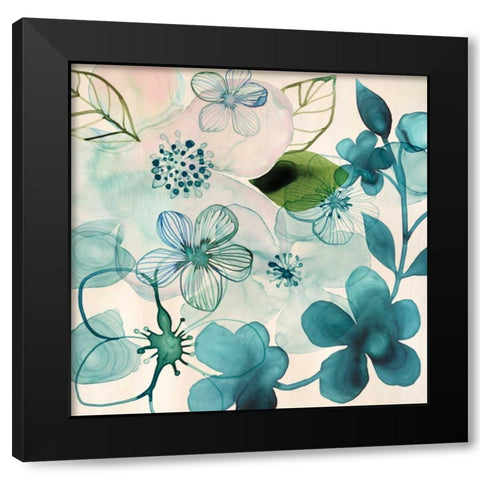 Water Blossoms III Black Modern Wood Framed Art Print with Double Matting by Berg, Margaret