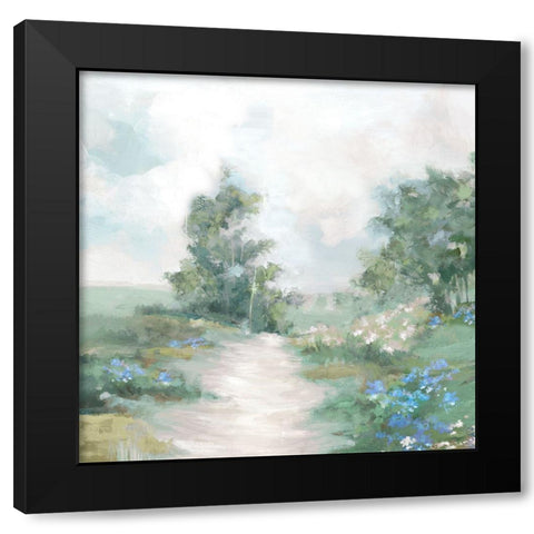 Forest of Green Black Modern Wood Framed Art Print with Double Matting by PI Studio