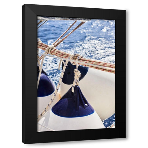 Wave Breaker Black Modern Wood Framed Art Print by Boateng, Michael K