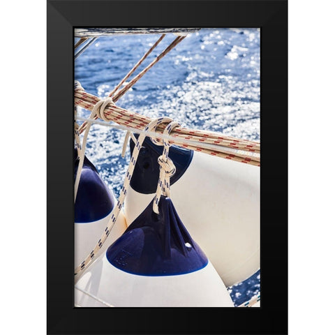 Wave Breaker Black Modern Wood Framed Art Print by Boateng, Michael K