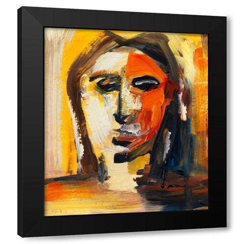 Face II Black Modern Wood Framed Art Print with Double Matting by Pulliam, Mark