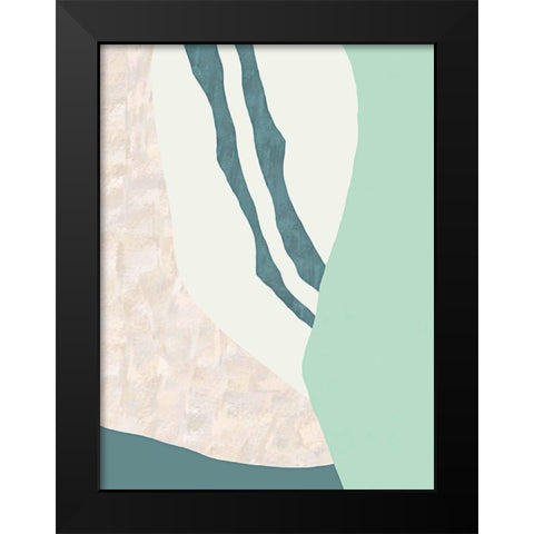 Amble Black Modern Wood Framed Art Print by Modi, Sakshi