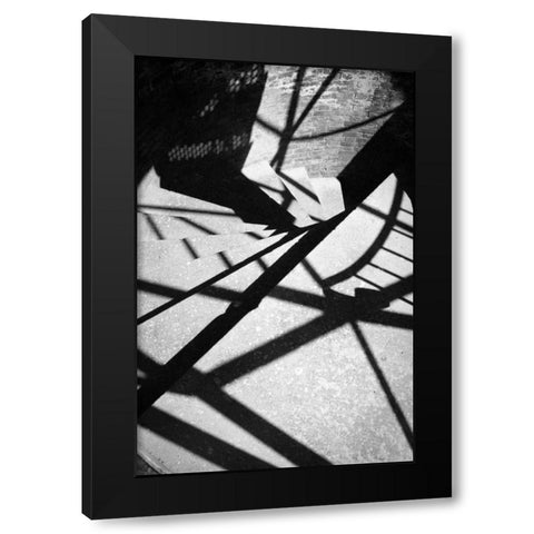 Staircase Black Modern Wood Framed Art Print with Double Matting by Skala, Matthew