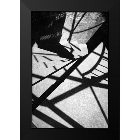 Staircase Black Modern Wood Framed Art Print by Skala, Matthew