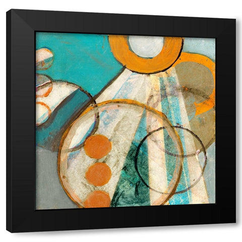 Contained Black Modern Wood Framed Art Print with Double Matting by van der Hart, Marjolyn