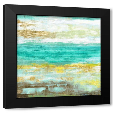 Ocean Light IV Black Modern Wood Framed Art Print with Double Matting by Woods, Maya