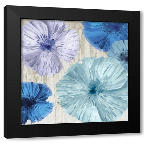 Poppies II Black Modern Wood Framed Art Print with Double Matting by Woods, Maya