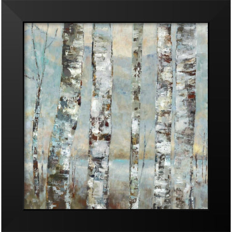 Winter Birch I  Black Modern Wood Framed Art Print by Woods, Maya