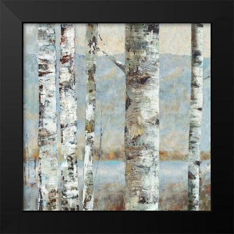 Winter Birch II Black Modern Wood Framed Art Print by Woods, Maya