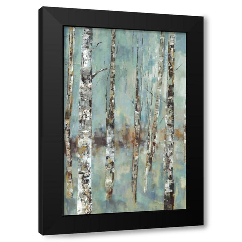 Winter Birch IV Black Modern Wood Framed Art Print with Double Matting by Woods, Maya