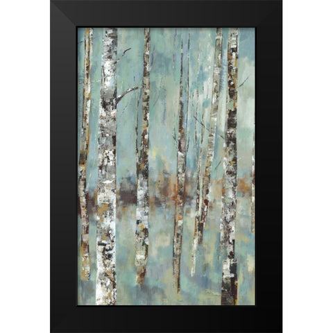 Winter Birch IV Black Modern Wood Framed Art Print by Woods, Maya