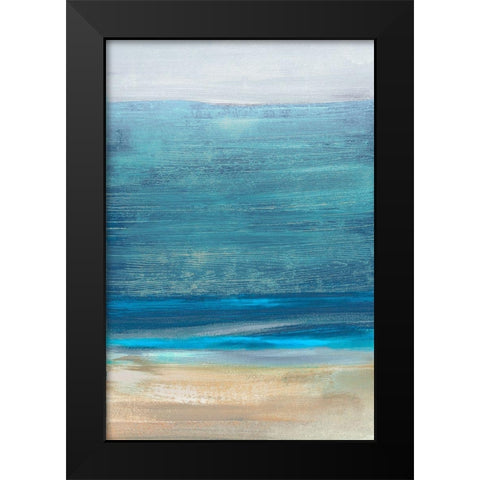 Oceanview  Black Modern Wood Framed Art Print by Woods, Maya