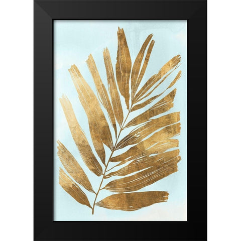 Golden Fern I Black Modern Wood Framed Art Print by Woods, Maya