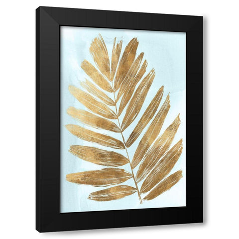 Golden Fern II Black Modern Wood Framed Art Print by Woods, Maya