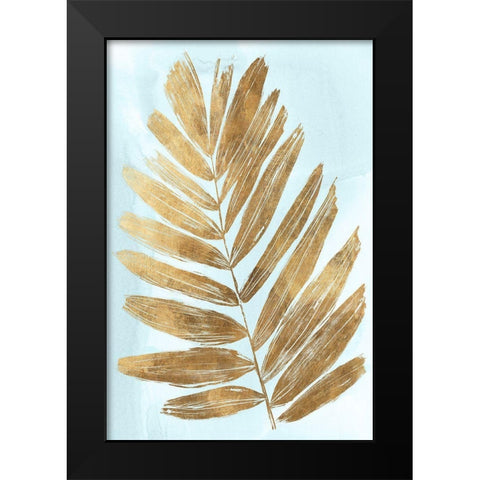 Golden Fern II Black Modern Wood Framed Art Print by Woods, Maya