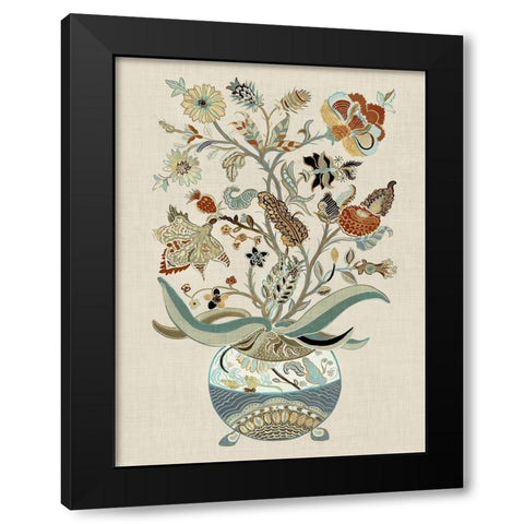 Fleur II Black Modern Wood Framed Art Print by Woods, Maya