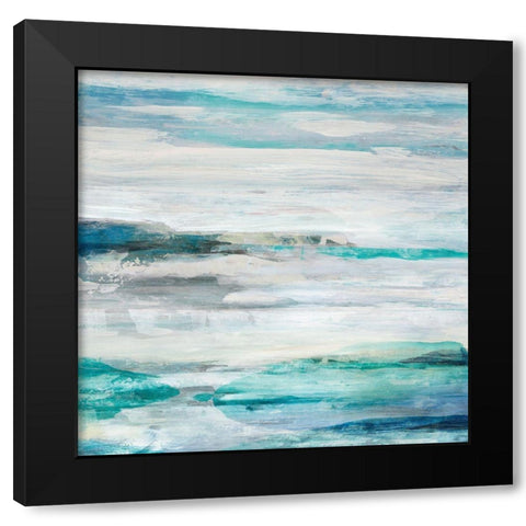 Sea Foam II Black Modern Wood Framed Art Print with Double Matting by Woods, Maya