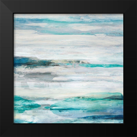 Sea Foam II Black Modern Wood Framed Art Print by Woods, Maya